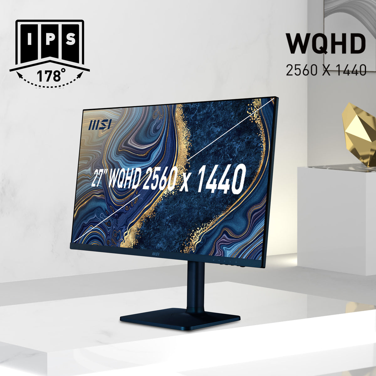 MSI Modern MD272QP Ultramarine - 68.6cm (27&quot;) - 2560 x 1440 pixels WQHD Monitor