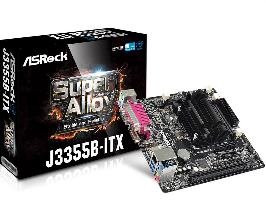 Asrock J3355B ITX motherboard - Integrated CPU