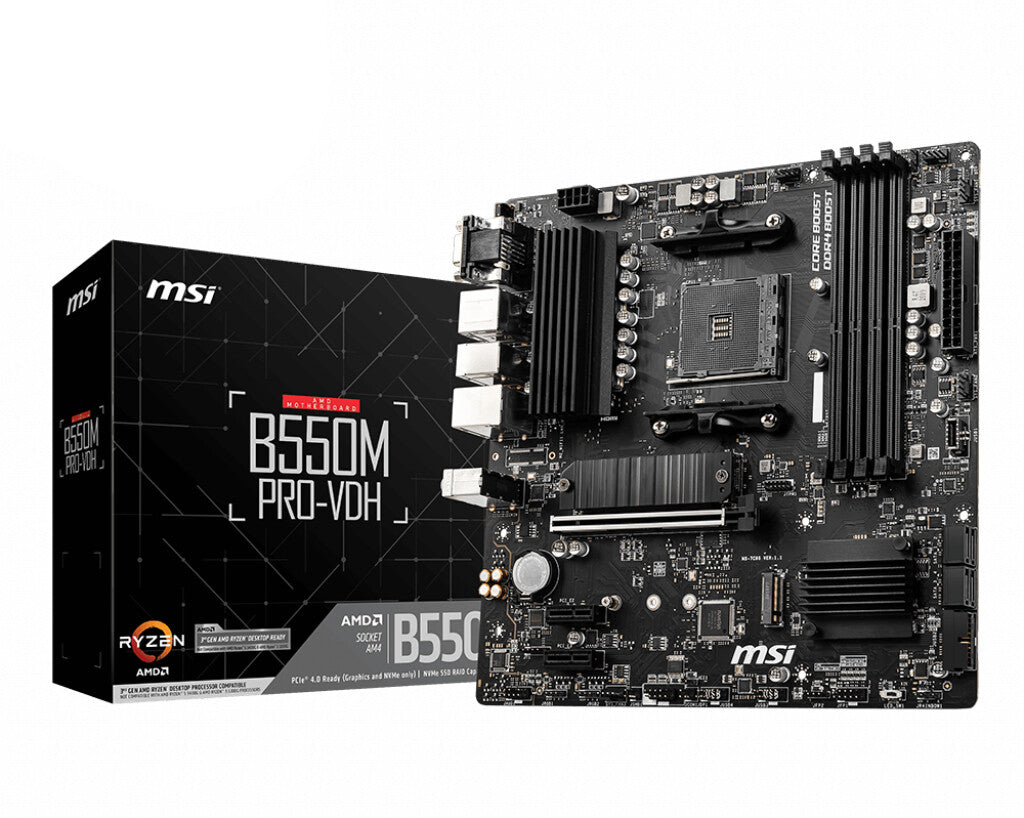 MSI B550M PRO-VDH micro ATX motherboard - AMD B550 Socket AM4