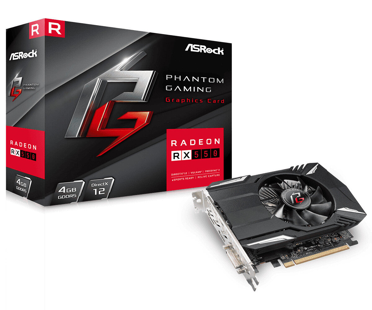 Asrock Phantom Gaming - AMD 4 GB GDDR5 Radeon RX550 graphics card