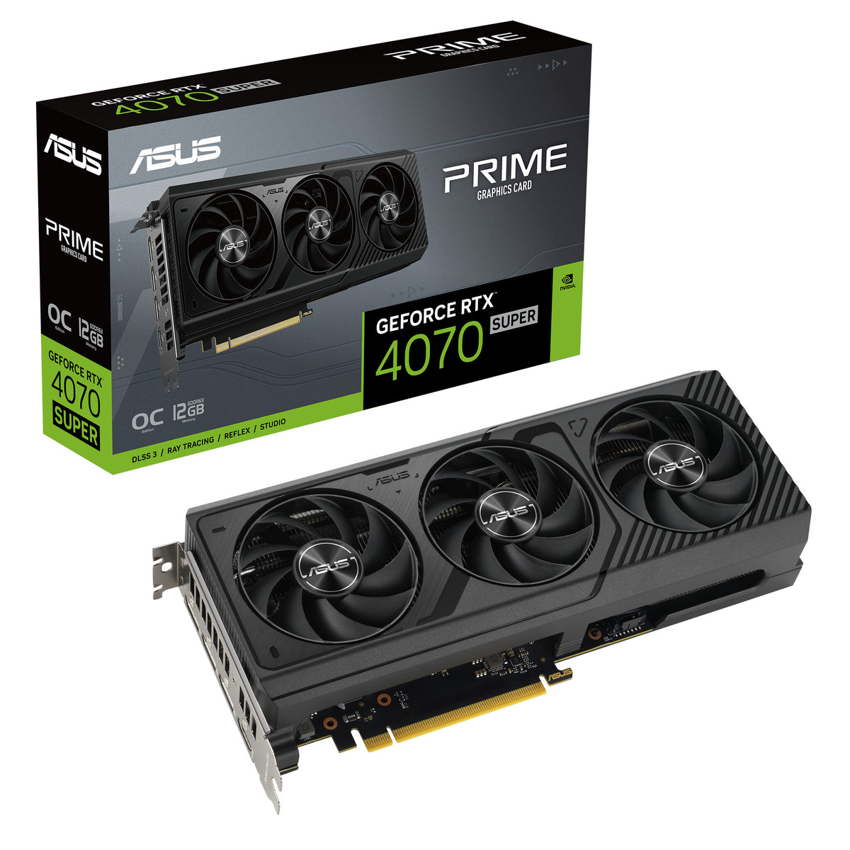 ASUS Prime - NVIDIA 12 GB GDDR6X GeForce RTX 4070 SUPER graphics card