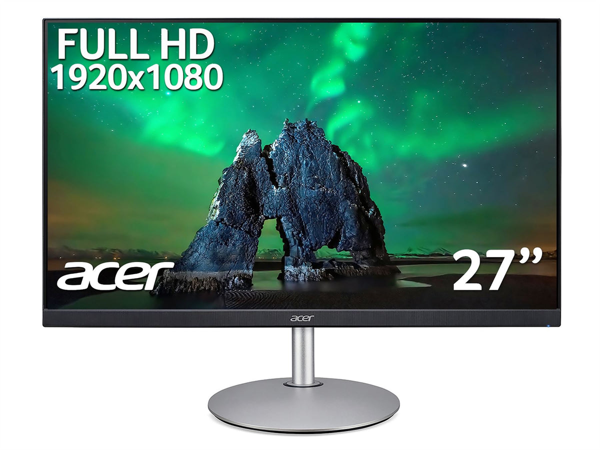 Acer CB2 CB272smiprx 27 inch FHD Monitor (IPS Panel, FreeSync, 75Hz, 1ms, Height Adjustable Stand, DP, HDMI, VGA, Silver/Black)