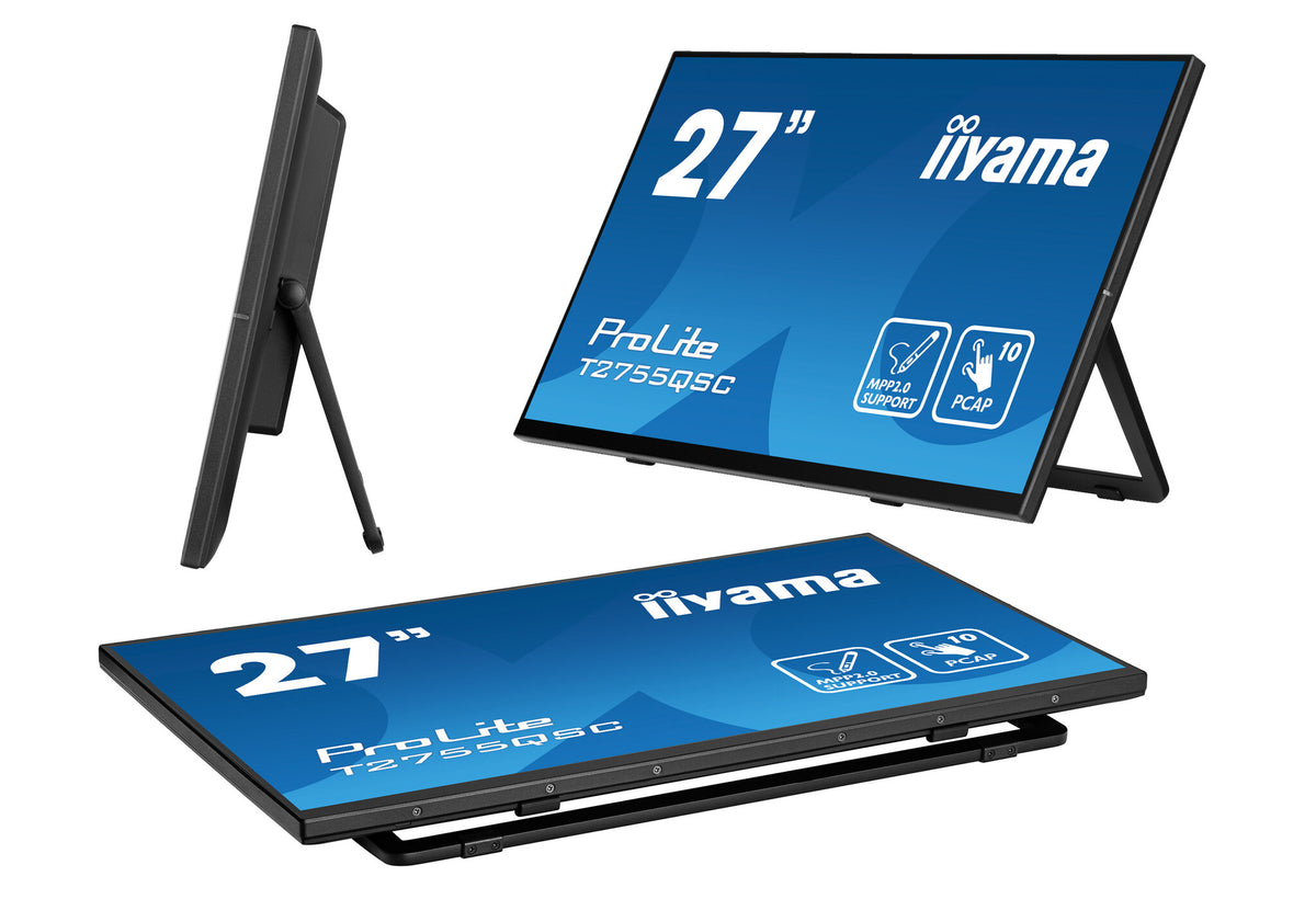 iiyama ProLite T2755QSC-B1 - 68.6 cm (27&quot;) - 2560 x 1440 pixels Full HD LCD Touchscreen Monitor