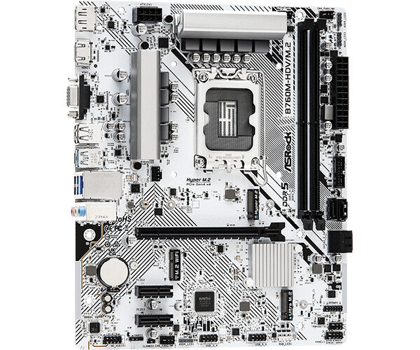Asrock B760M-HDV/M.2 micro ATX motherboard - Intel B760 LGA 1700