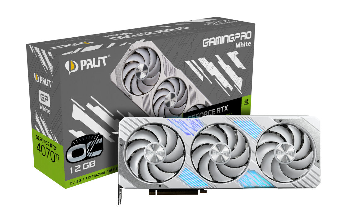 Palit GAMINGPRO White - NVIDIA 12 GB GDDR6X GeForce RTX 4070 Ti graphics card