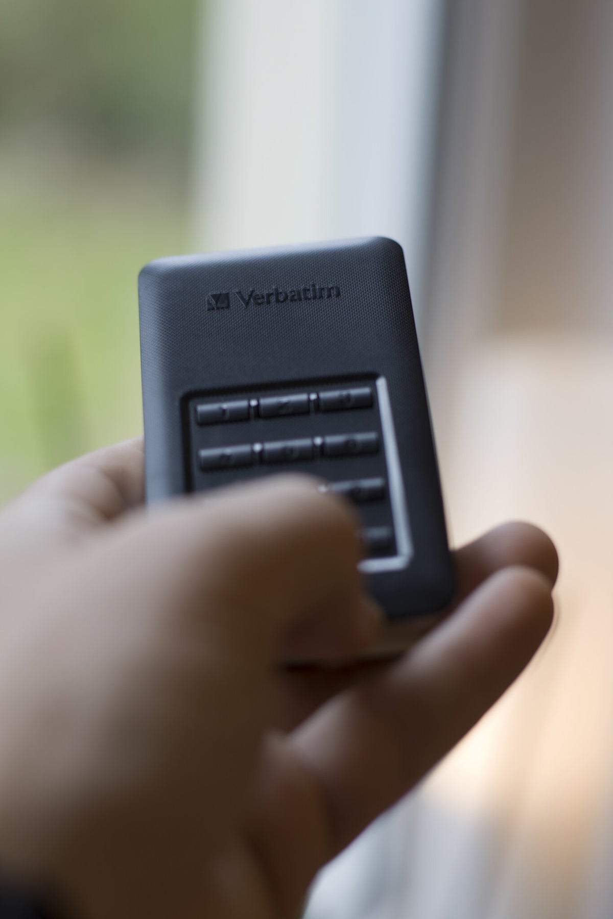 Verbatim Store &#39;n&#39; Go Portable SSD with Keypad Access in Black / Silver - 256 GB