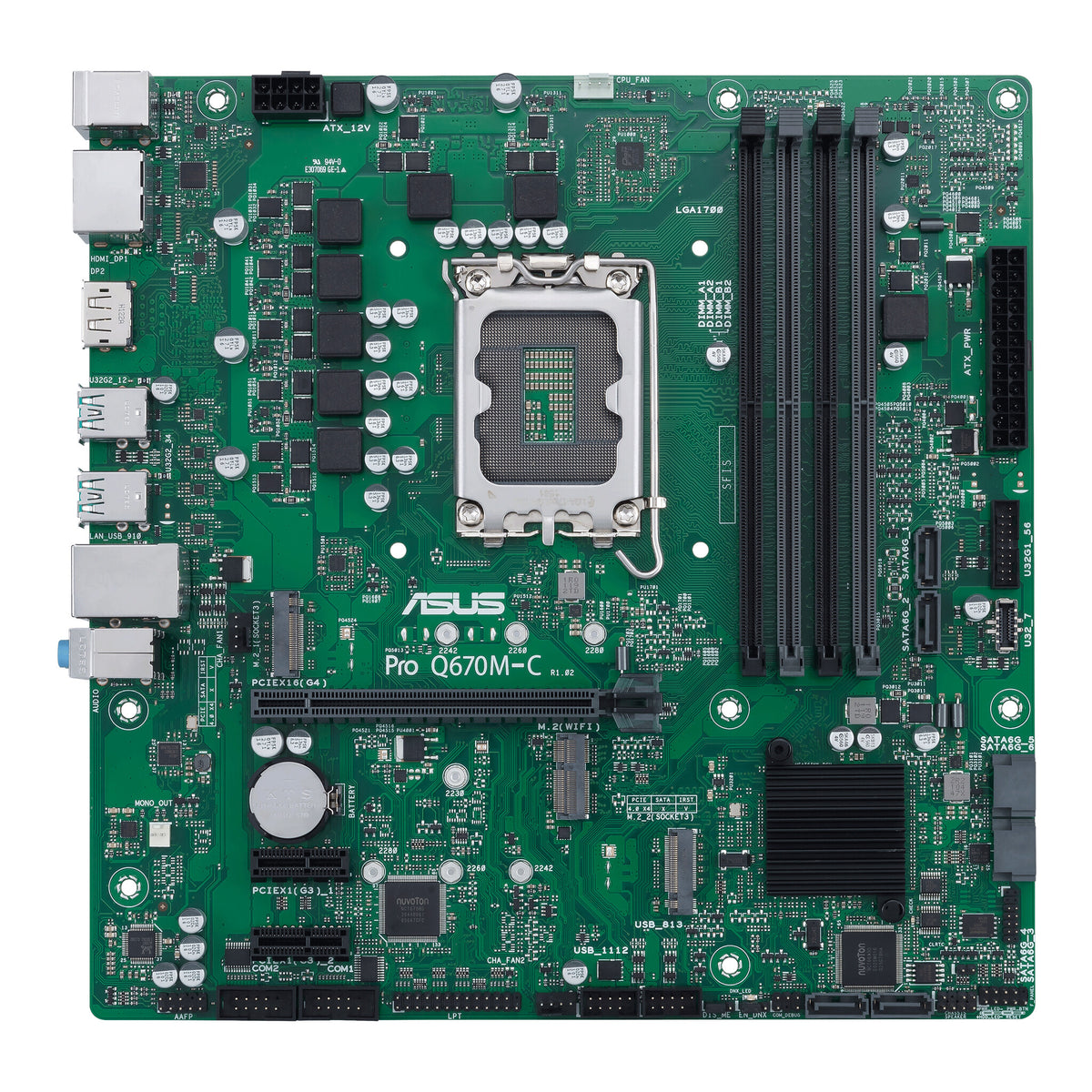 ASUS PRO Q670M-C-CSM micro ATX motherboard - Intel Q670 LGA 1700