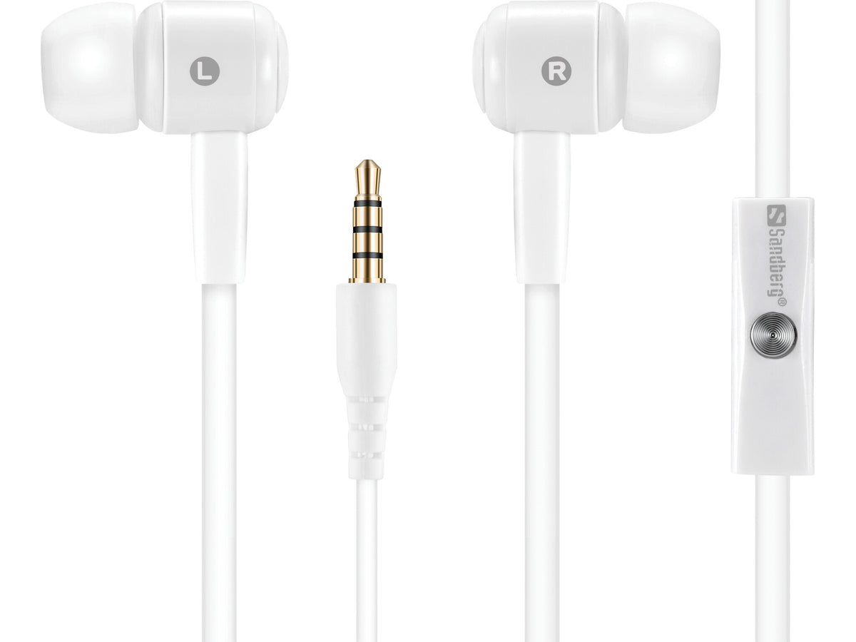Sandberg Speak’n Go - Wired In-Ear Earbuds in White