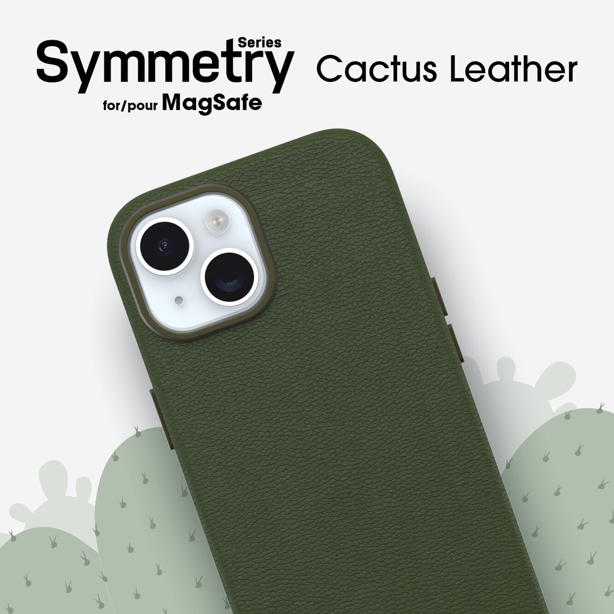 OtterBox Symmetry Cactus with MagSafe for iPhone 15 / 14/ 13 in Cactus Grove