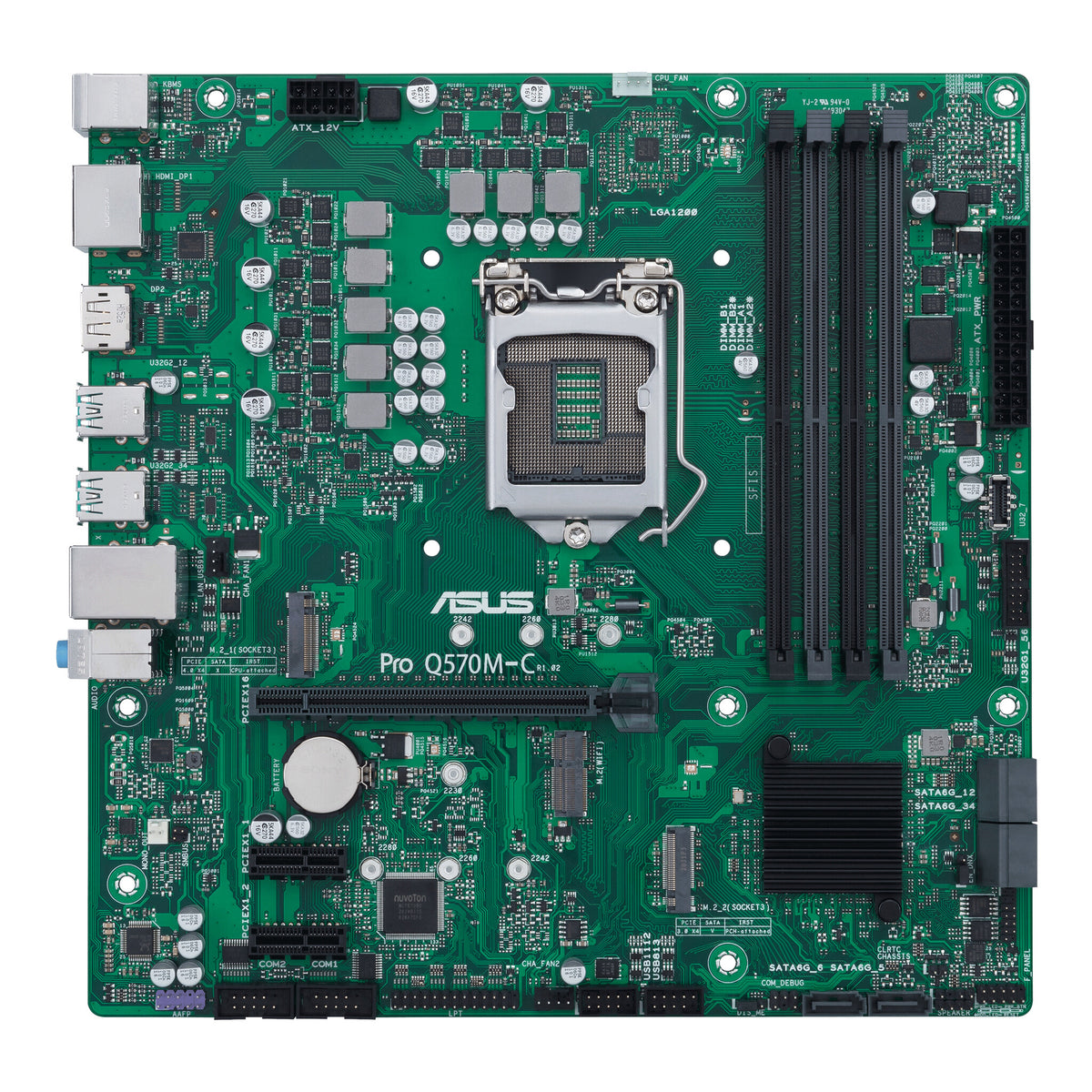 ASUS PRO Q570M-C/CSM micro ATX motherboard - Intel Q570 LGA 1200 Socket H5