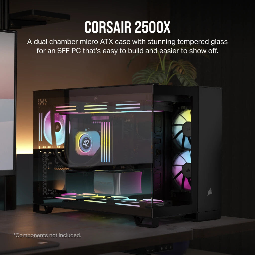 Corsair 2500X - MicroATX Mini Tower Case in Black