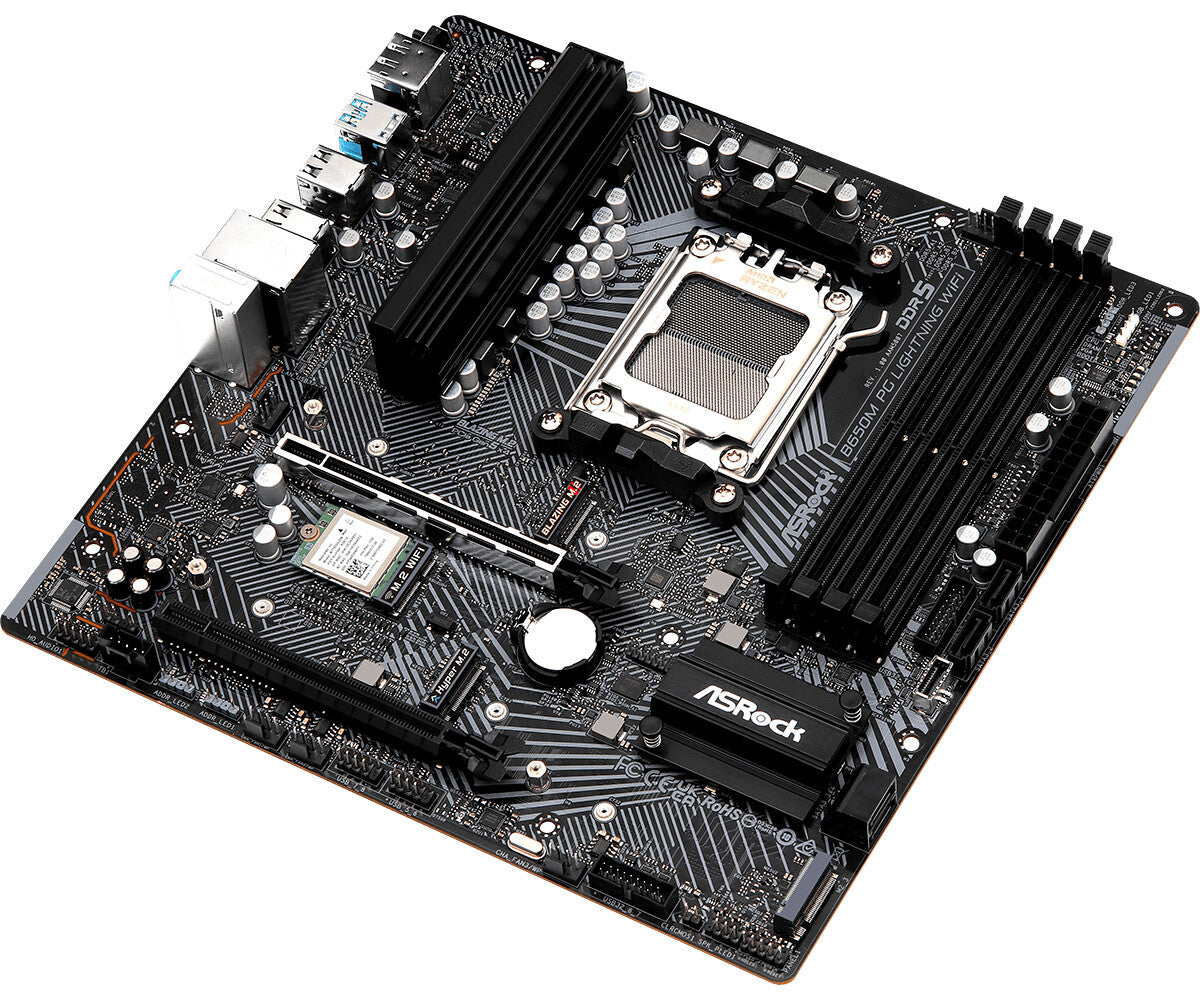 Asrock B650M PG LIGHTNING WIFI micro ATX motherboard - AMD B650 Socket AM5