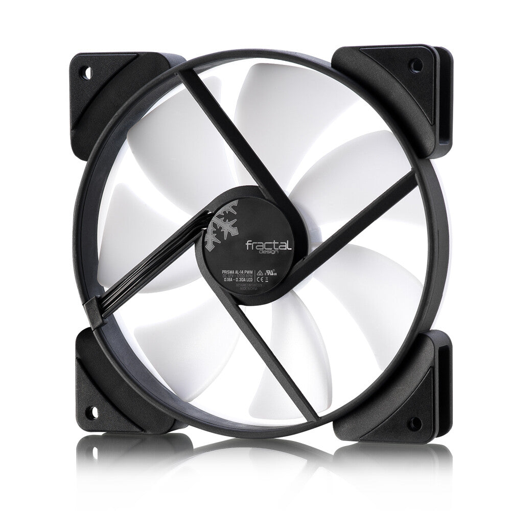 Fractal Design Prisma AL-14 PWM Computer Case Fan in Black / White - 140mm