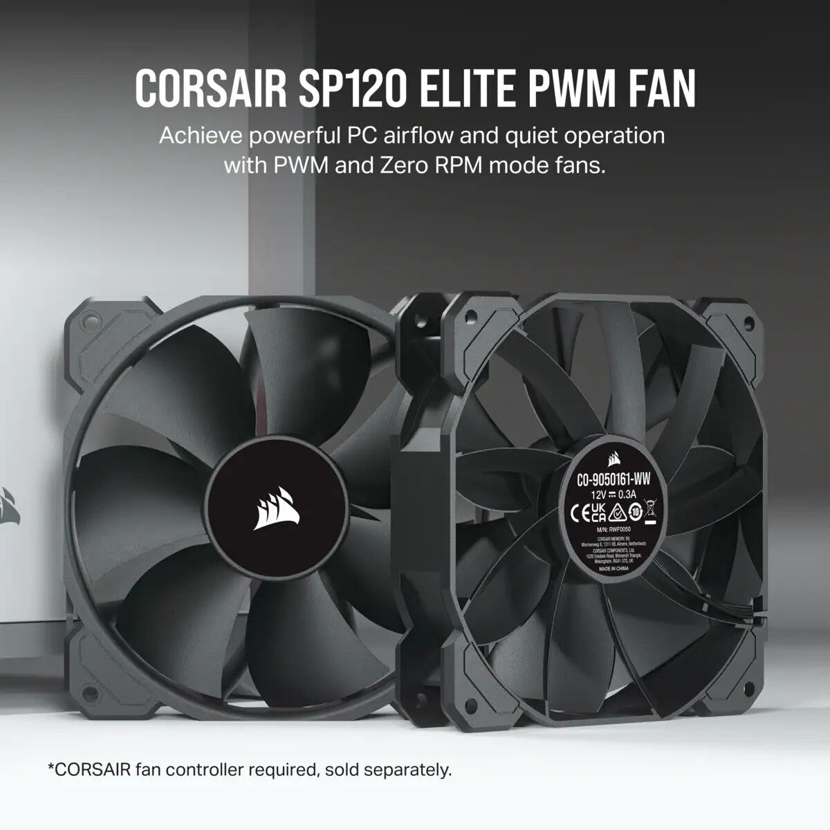 Corsair SP120 ELITE - Computer Case Fan in Black - 120mm