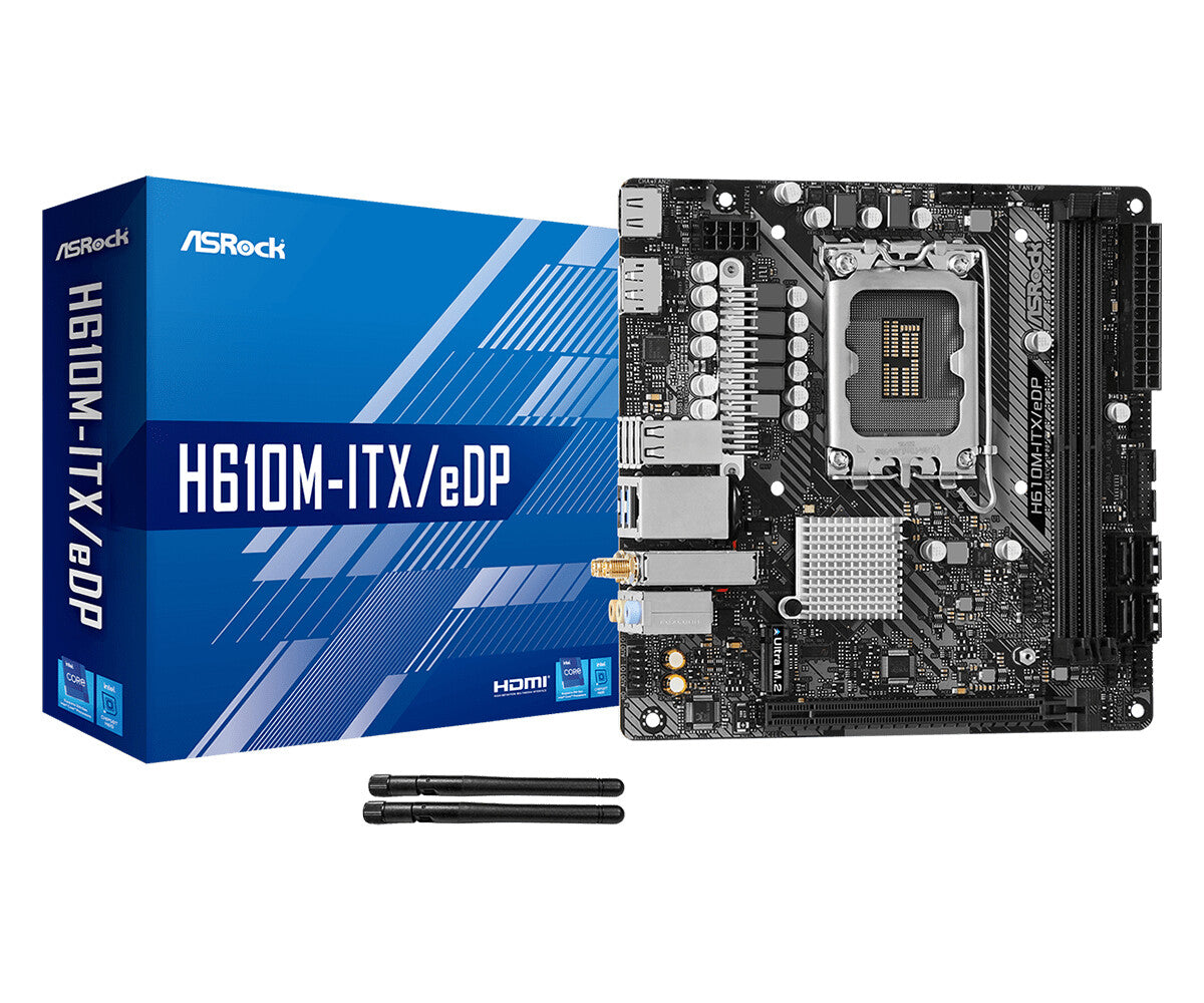 Asrock H610M-ITX/EDP mini ITX motherboard - Intel H610 LGA 1700