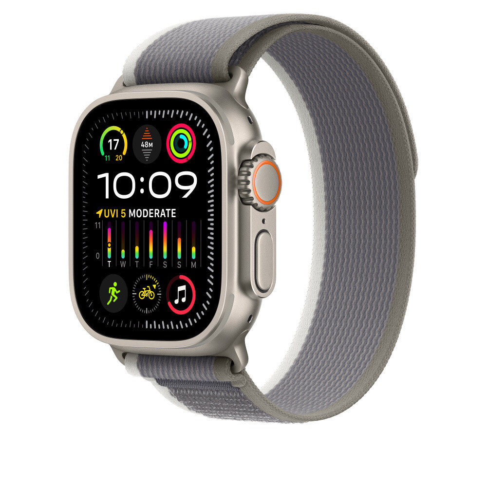 Apple MT5Y3ZM/A - 49mm Green/Grey Trail Loop - S/M