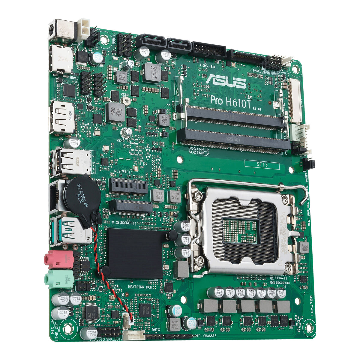 ASUS PRO H610T-CSM mini ITX motherboard - Intel H610 LGA 1700