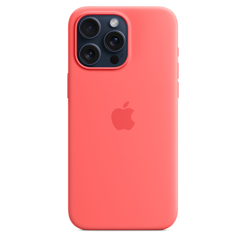 Silicone Case with MagSafe for iPhone 15 Pro Max in Guava Pink