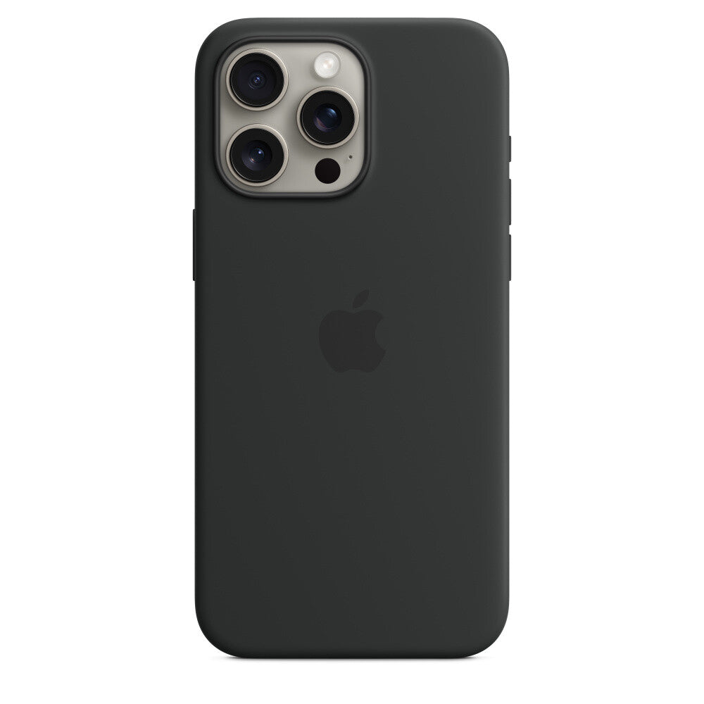 Silicone Case with MagSafe for iPhone 15 Pro Max in Black