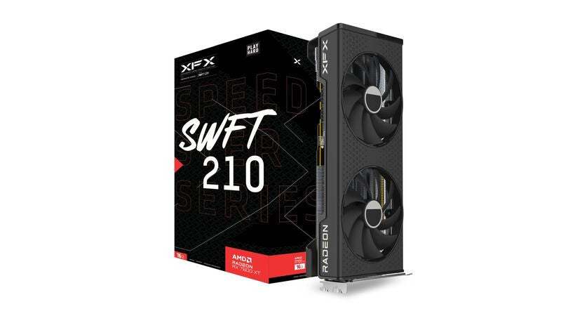 XFX Speedster SWFT 210 - AMD 16 GB GDDR6 Radeon RX 7600 XT graphics card