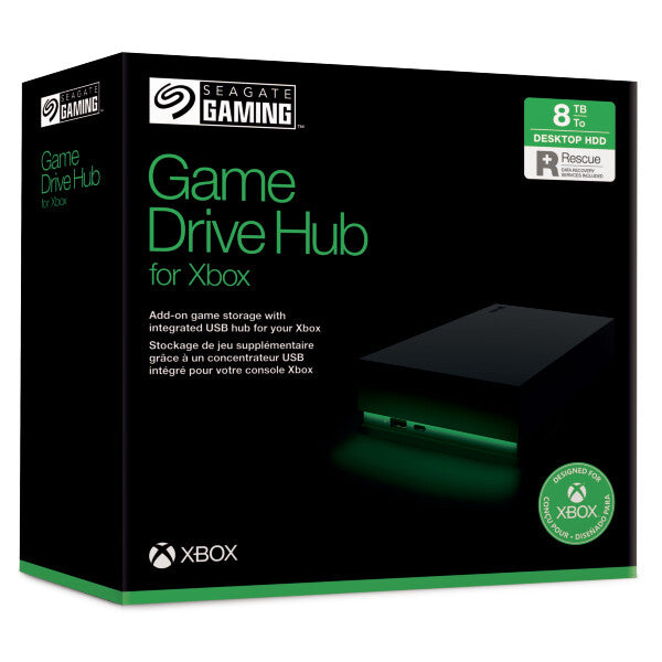 Seagate Game Drive Hub for Xbox - External HDD in Black - 8 TB