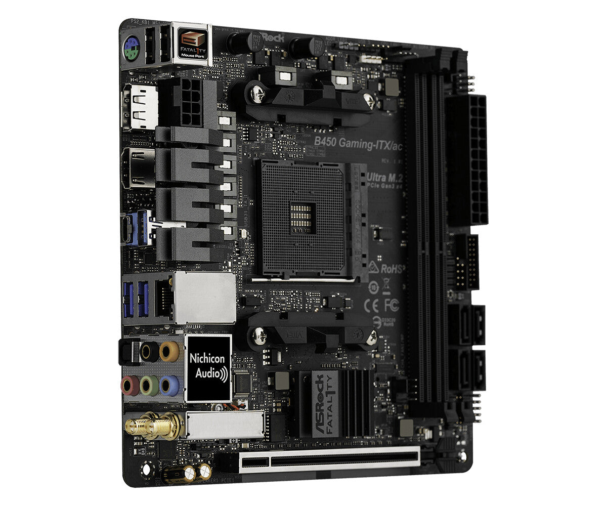 Asrock Fatal1ty B450 Gaming-ITX/ac mini ITX motherboard - AMD B450 Socket AM4