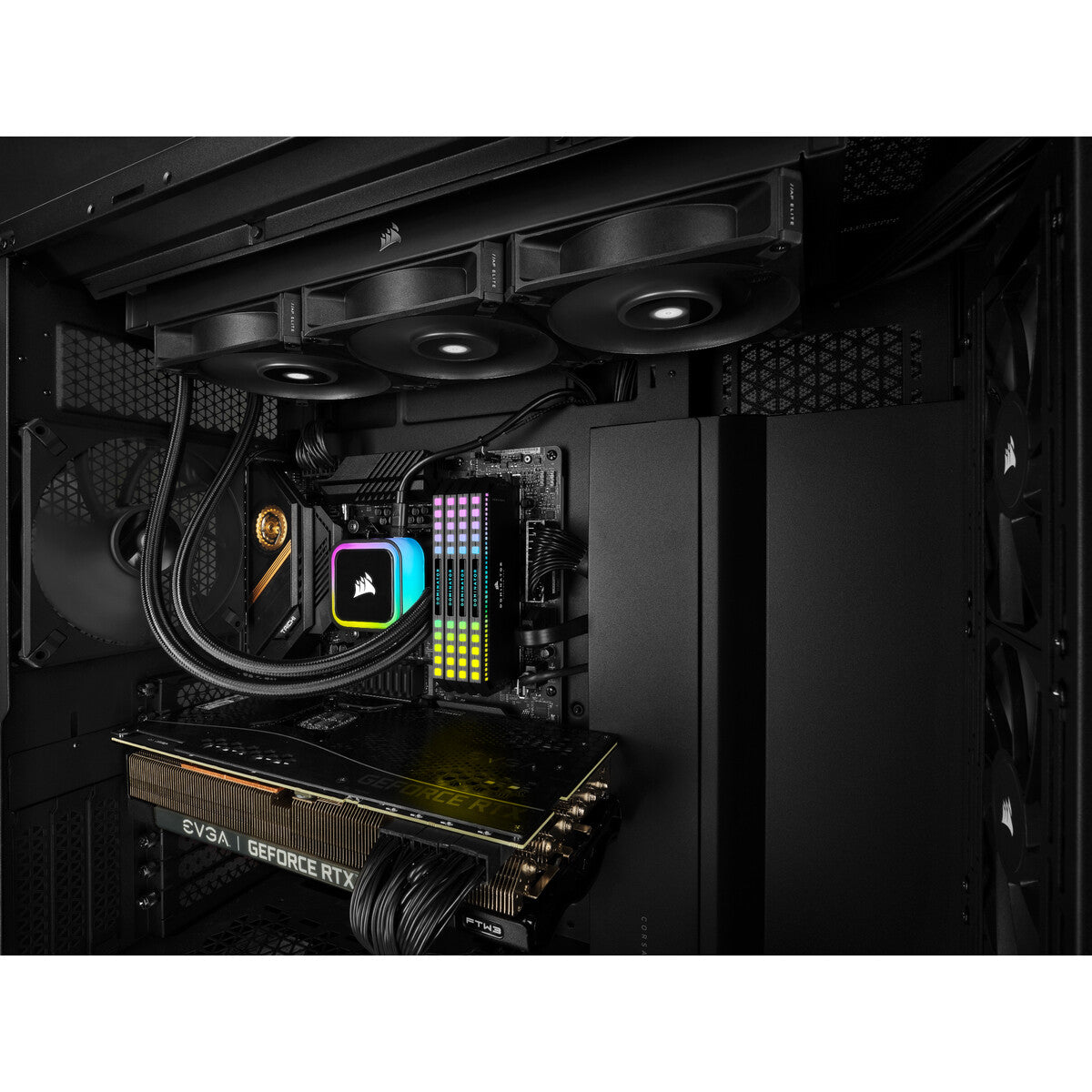 Corsair iCUE H150i RGB ELITE - All-in-one Liquid Processor Cooler in Black - 360mm