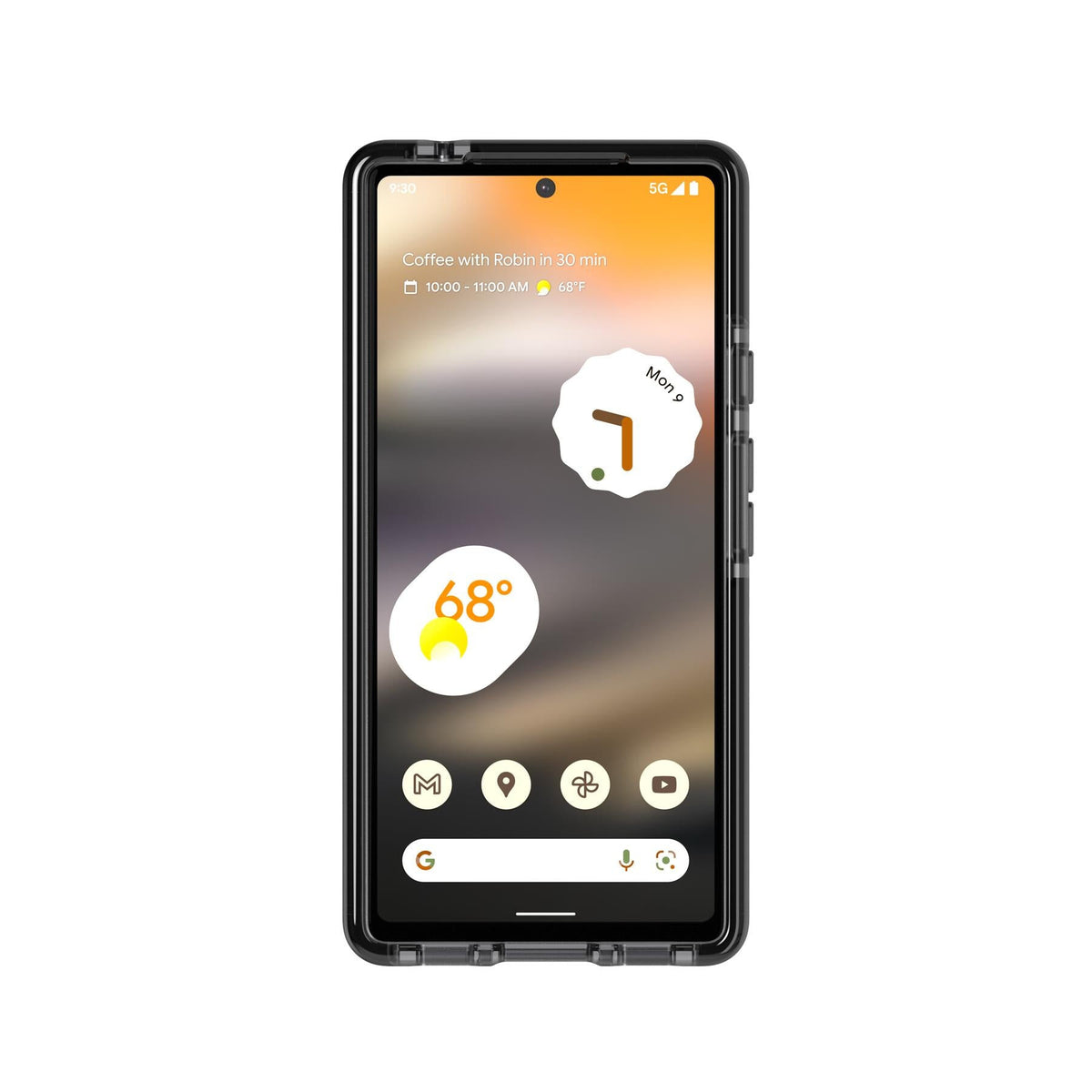 Tech21 Pure Clear for Google Pixel 6a in Smokey Black