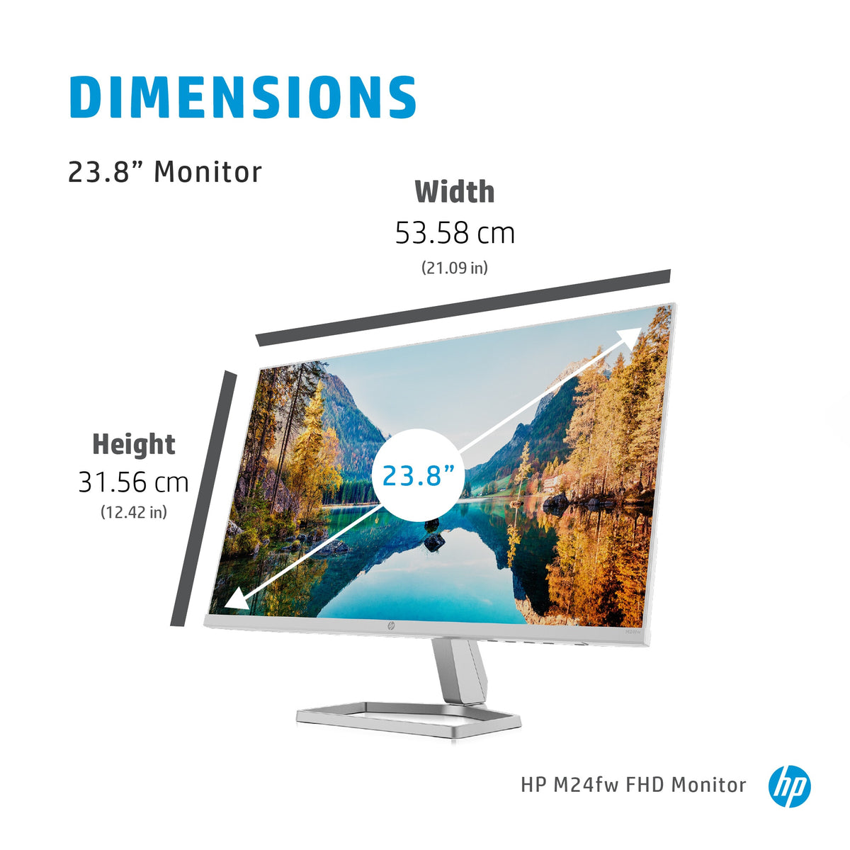 HP M24fw - 60.5 cm (23.8&quot;) 1920 x 1080 pixels Full HD LED Monitor