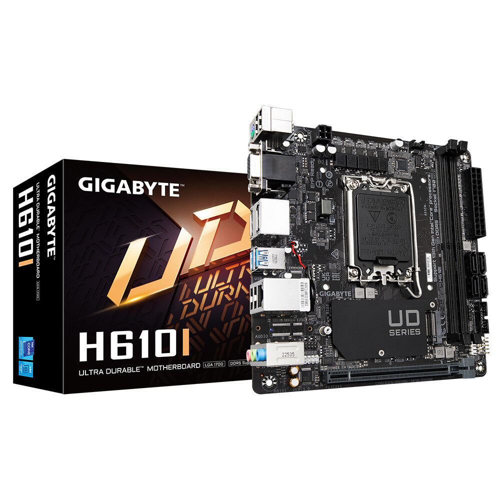 Gigabyte H610I ATX motherboard - Intel H610 LGA 1700