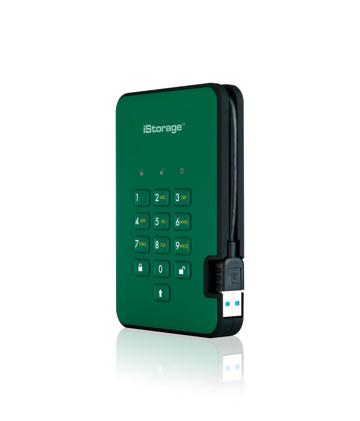 iStorage diskAshur2 - Secure Encrypted External solid state drive in Green - 2 TB