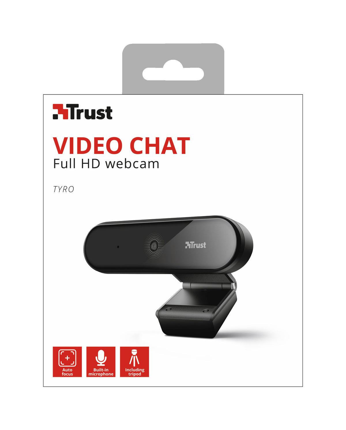 Trust Tyro 1920 x 1080p USB Webcam in Black