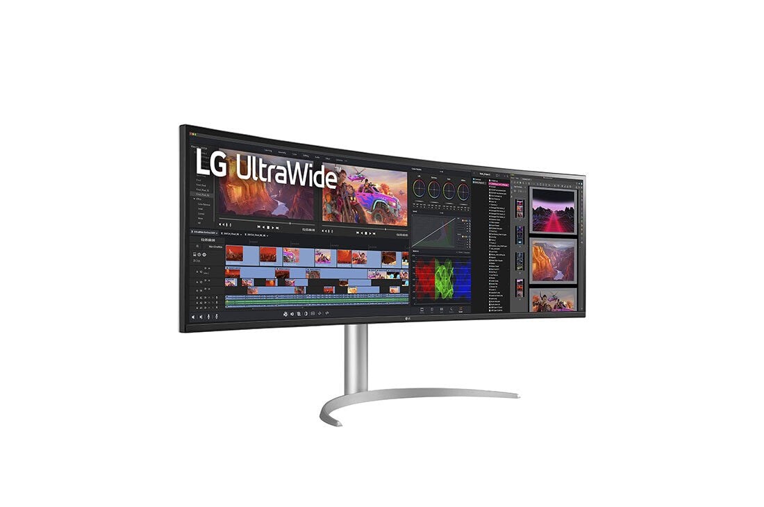 LG 49WQ95C-W computer monitor 124.5 cm (49&quot;) 5120 x 1440 pixels UltraWide Dual Quad HD Silver