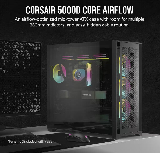 Corsair 5000D CORE AIRFLOW - ATX Mid Tower Case in Black
