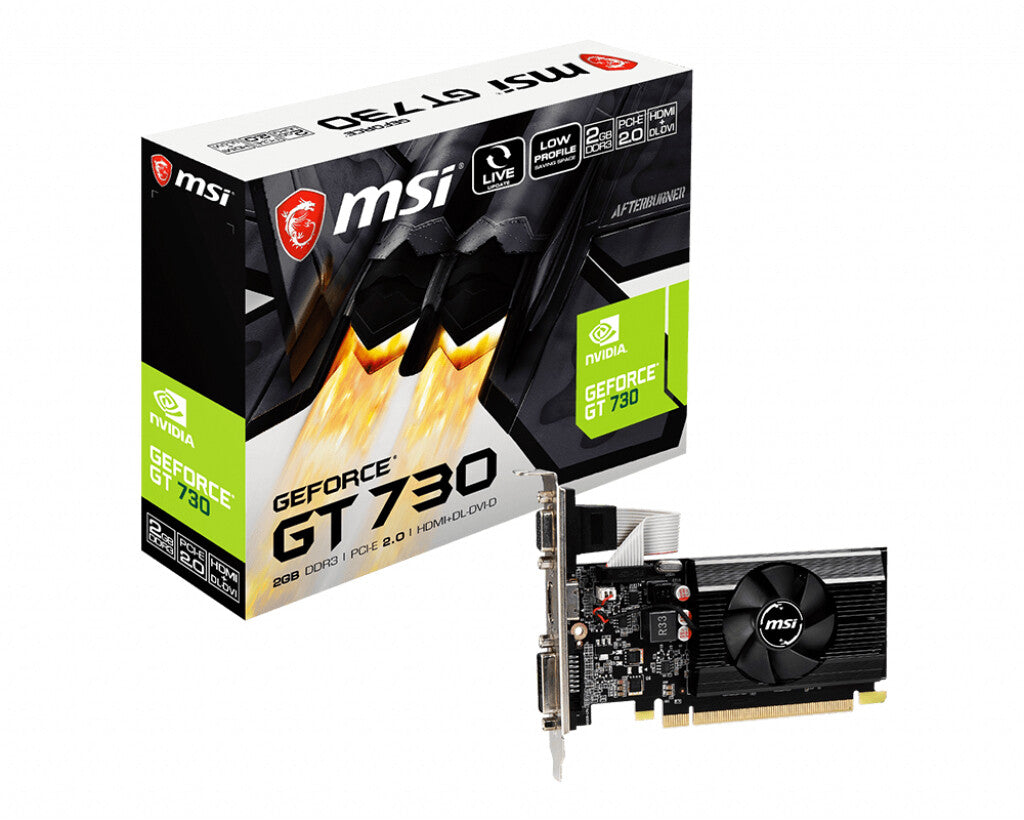 MSI NVIDIA GeForce GT 730 2 GB GDDR3 Graphics Card