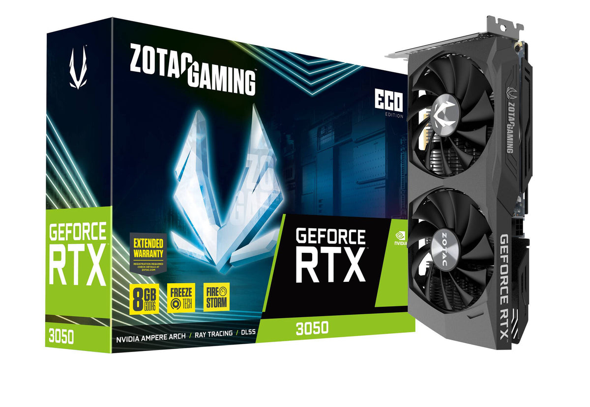 Zotac GAMING Eco Edition - NVIDIA 8 GB GDDR6 GeForce RTX 3050 graphics card