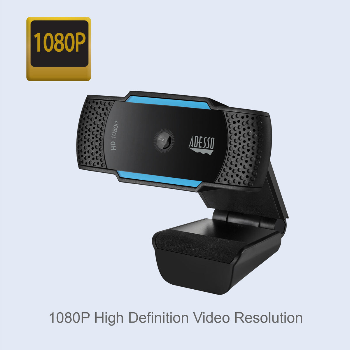 Adesso CyberTrack H5 - 2.1 MP 1920 x 1080p USB 2.0 webcam in Black / Blue