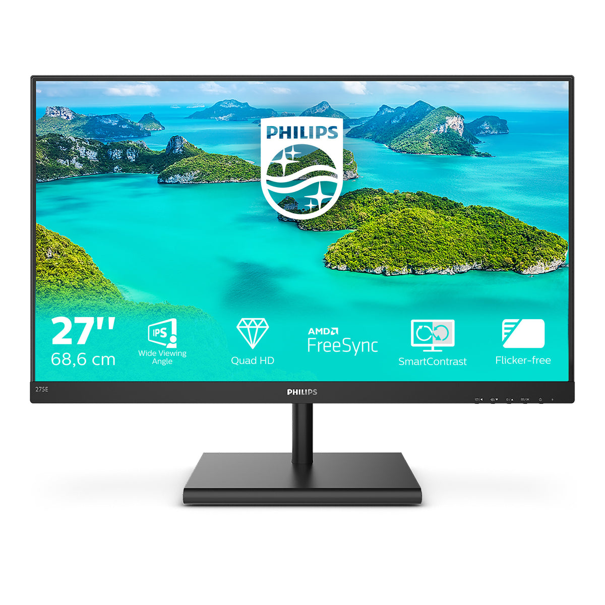Philips E Line 275E1S/00 LED display 68.6 cm (27&quot;) 2560 x 1440 pixels Quad HD Black