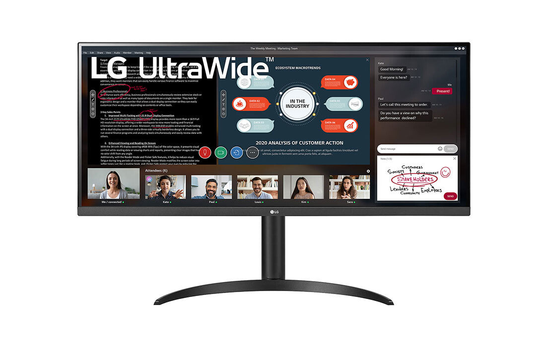 LG 34WP550 computer monitor 86.4 cm (34&quot;) 2560 x 1080 pixels UltraWide Full HD LED Black