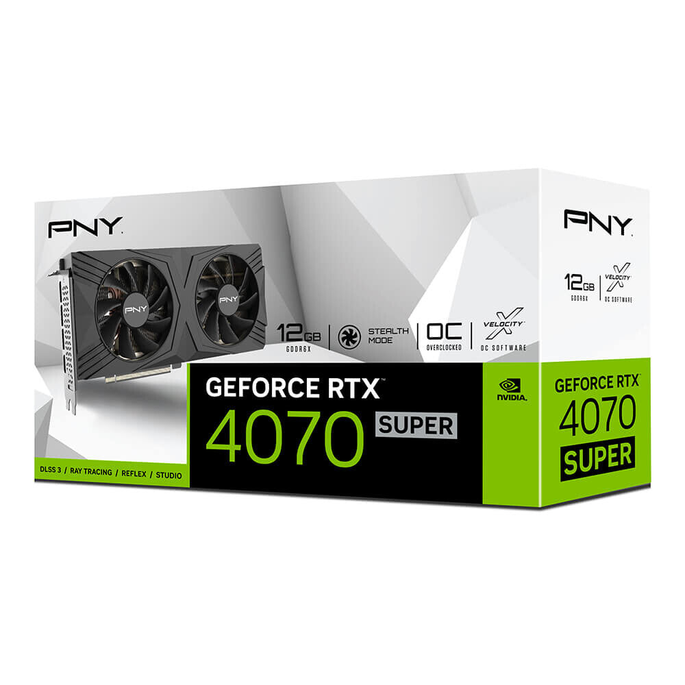PNY DF VERTO OC - NVIDIA 12 GB GDDR6X GeForce RTX 4070 SUPER graphics card