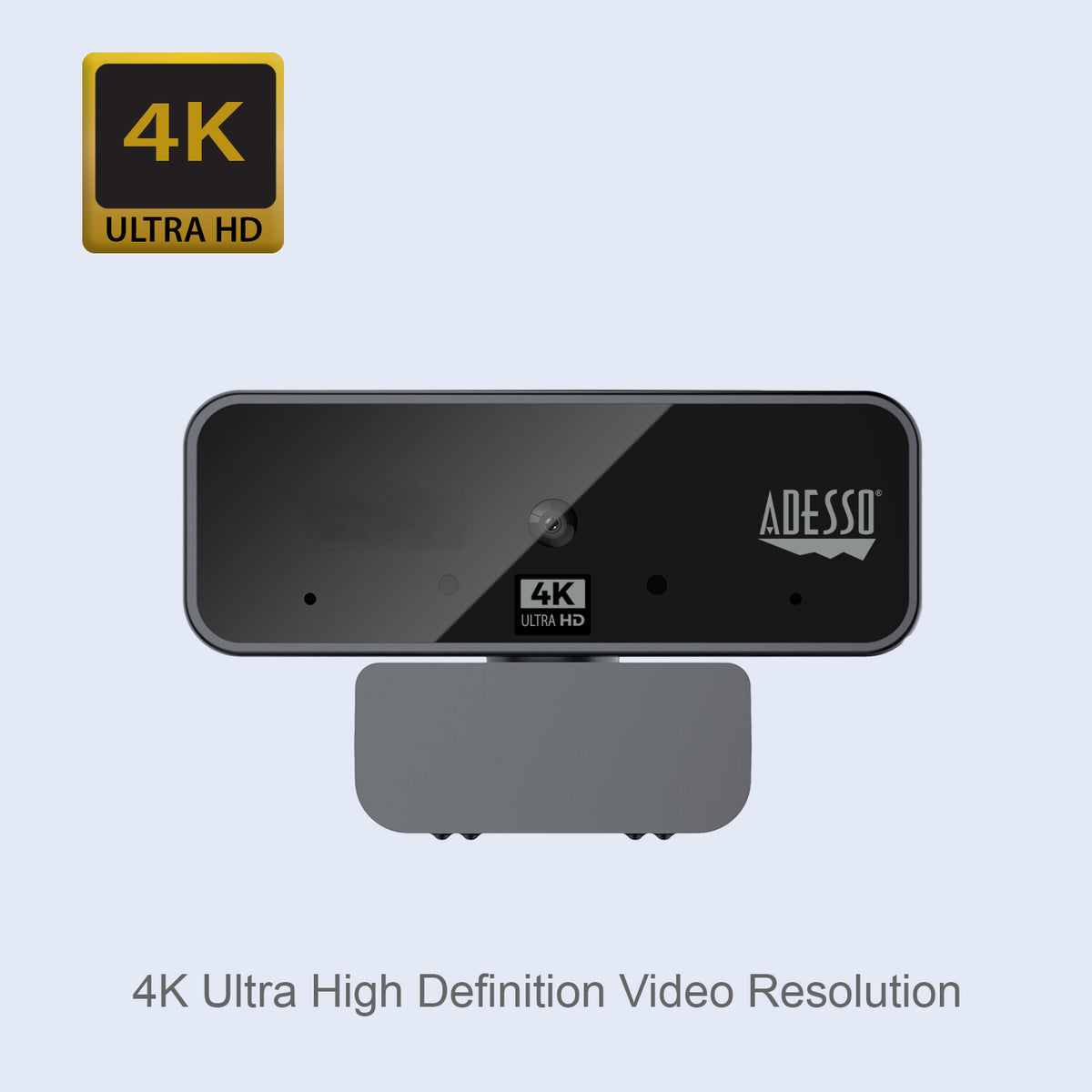 Adesso CyberTrack H6 8 MP 3880 x 2160 pixels USB 2.0 webcam in Black