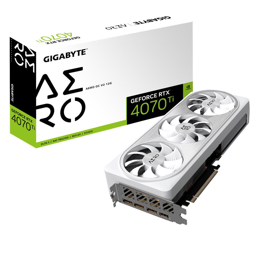 Gigabyte AERO OC V2 12G - NVIDIA 12 GB GDDR6X GeForce RTX 4070 Ti graphics card