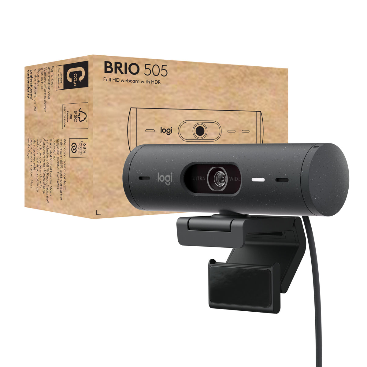 Logitech Brio 505 - 4MP 1920 x 1080p webcam