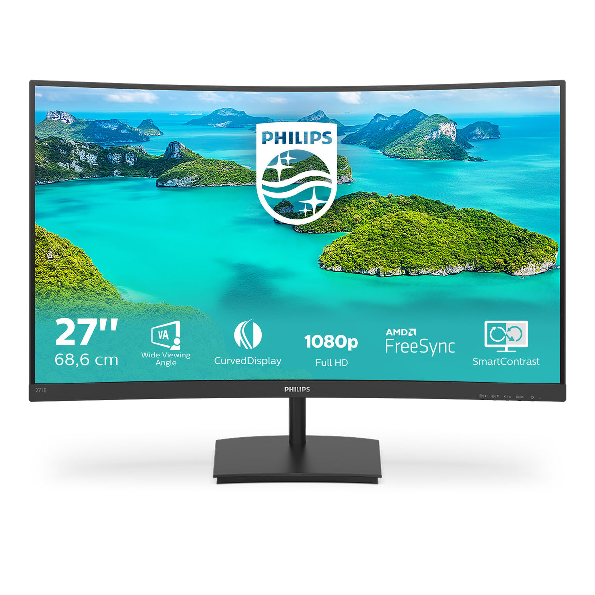 Philips E Line 271E1SCA/00 LED display 68.6 cm (27&quot;) 1920 x 1080 pixels Full HD LCD Black