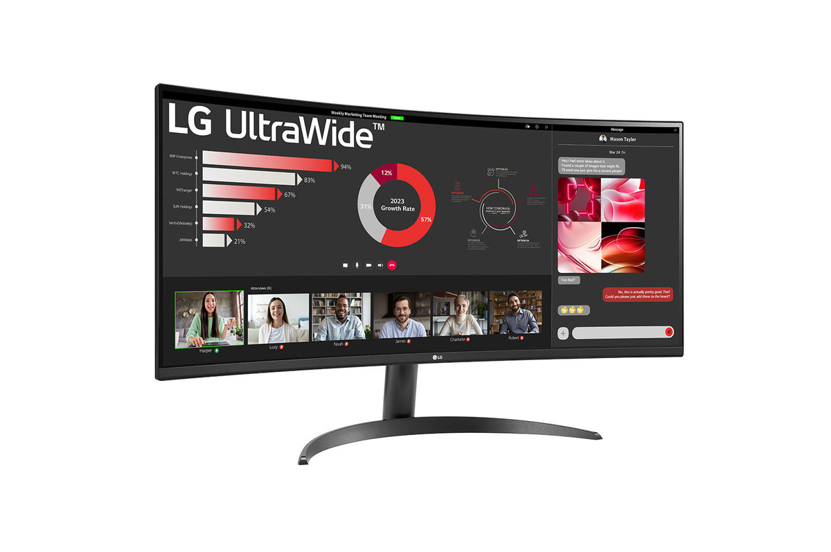 LG 34WR50QC-B computer monitor 86.4 cm (34&quot;) 3440 x 1440 pixels Quad HD LCD Black