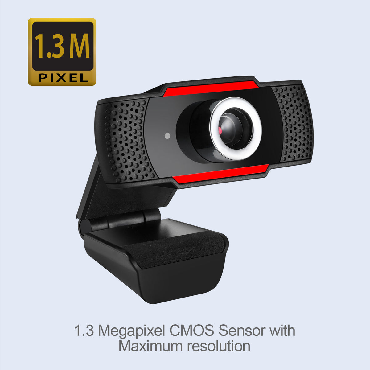 Adesso CyberTrack H3 - 1.3 MP 1280 x 720p USB 2.0 webcam in Black / Red