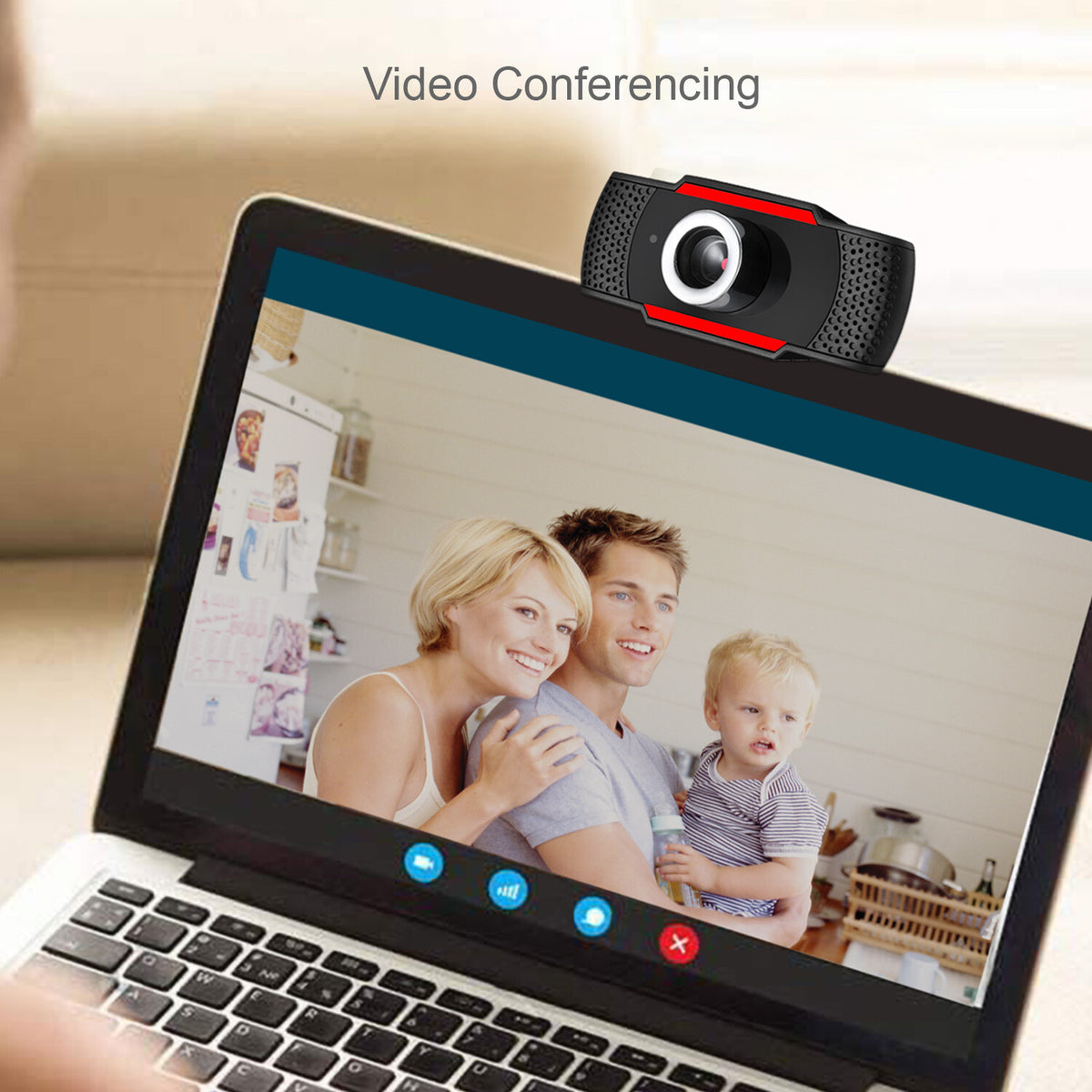 Adesso CyberTrack H3 - 1.3 MP 1280 x 720p USB 2.0 webcam in Black / Red