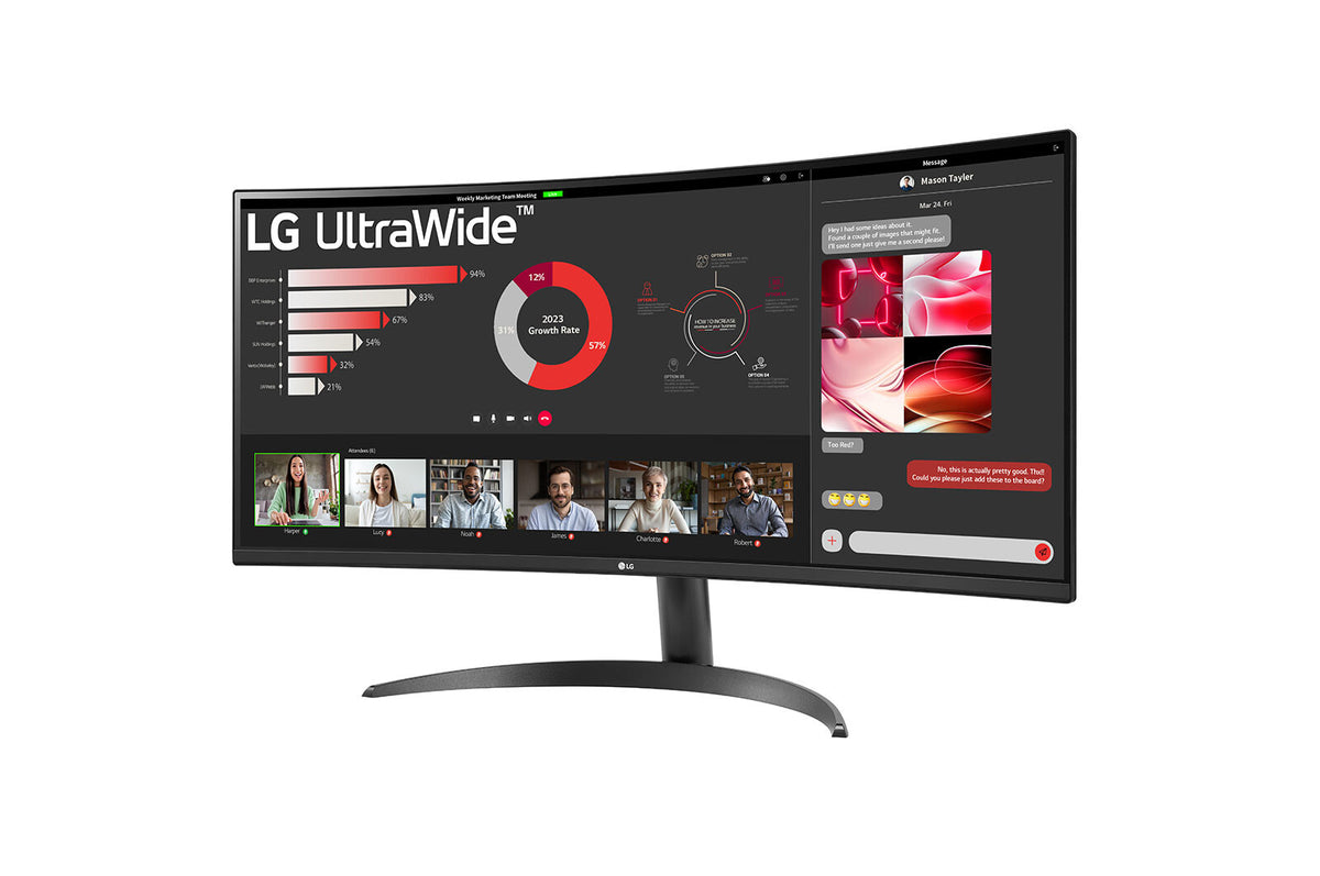 LG 34WR50QC-B computer monitor 86.4 cm (34&quot;) 3440 x 1440 pixels Quad HD LCD Black