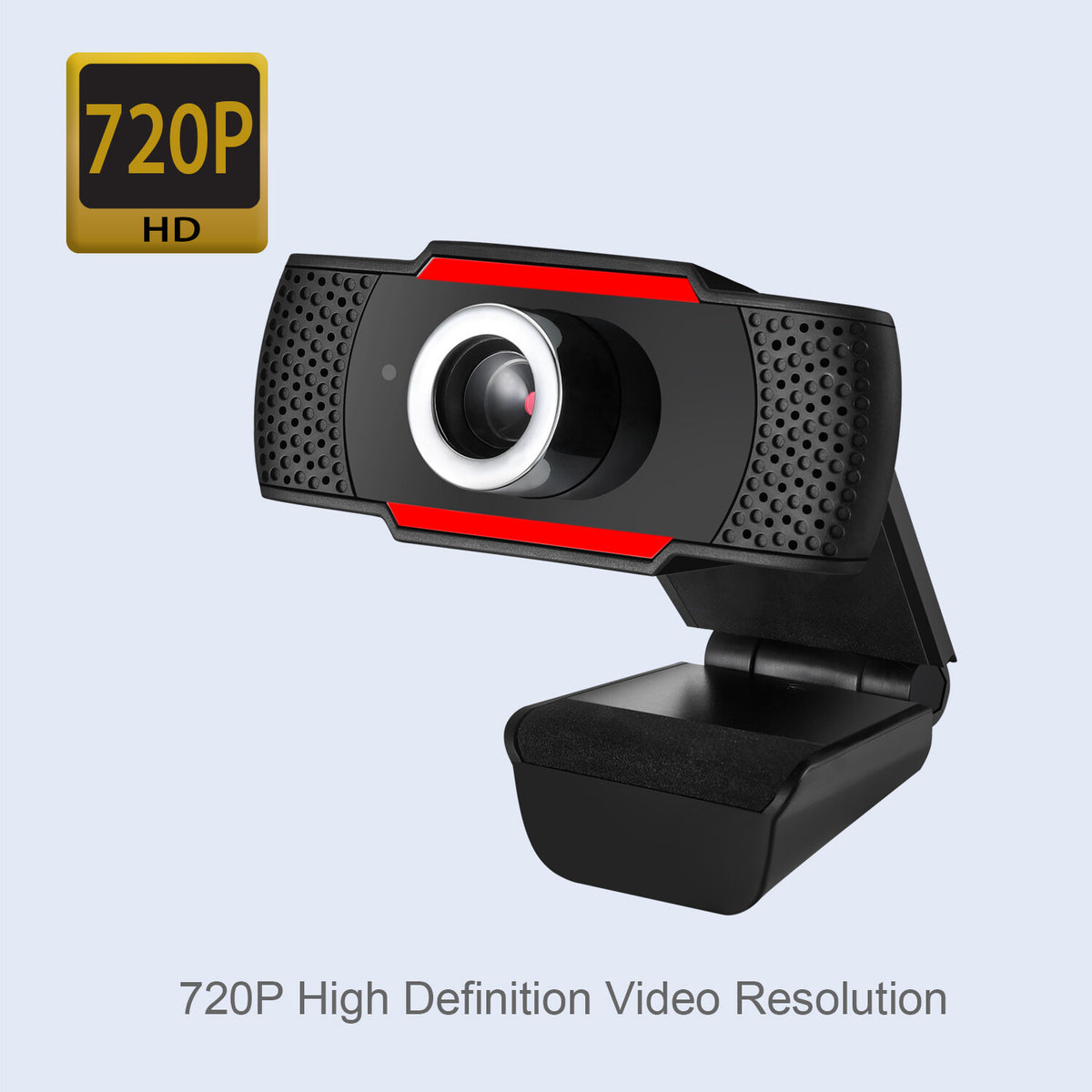 Adesso CyberTrack H3 - 1.3 MP 1280 x 720p USB 2.0 webcam in Black / Red