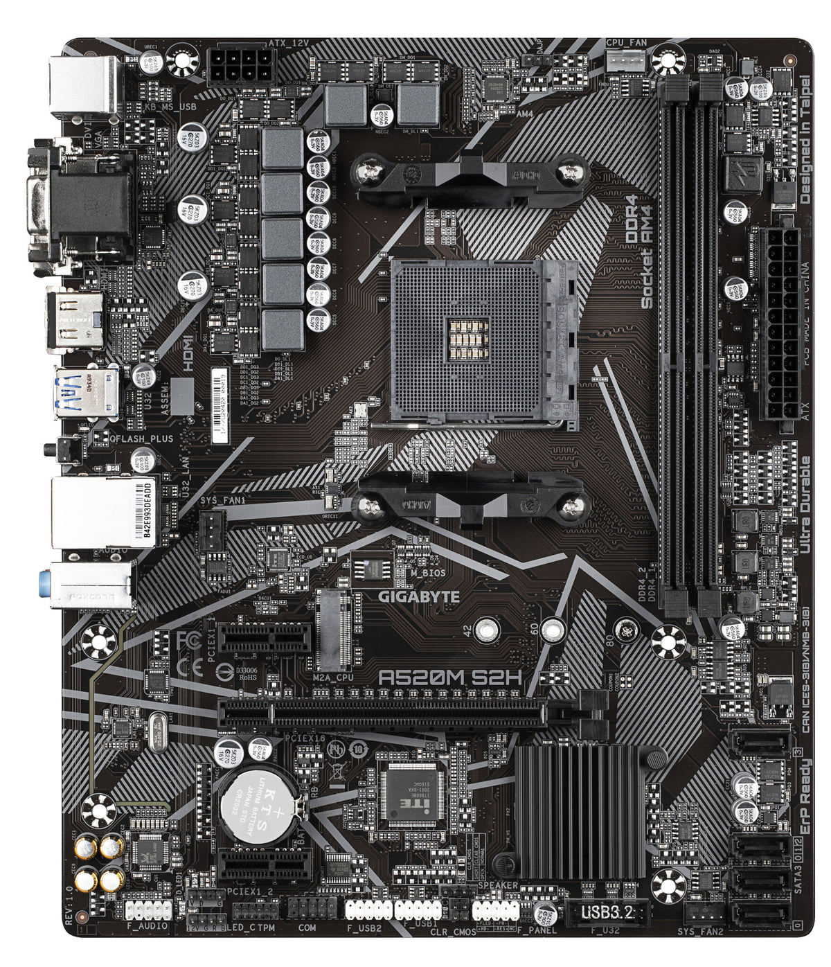Gigabyte A520M S2H Motherboard AMD 5000 AM4 DDR4 ATX